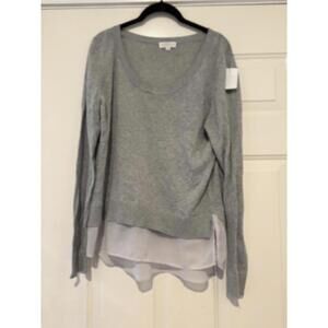 Women s‎ sz M Joseph grey short sleeve shirt #988